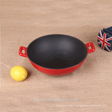 enameled casting iron boiling wok